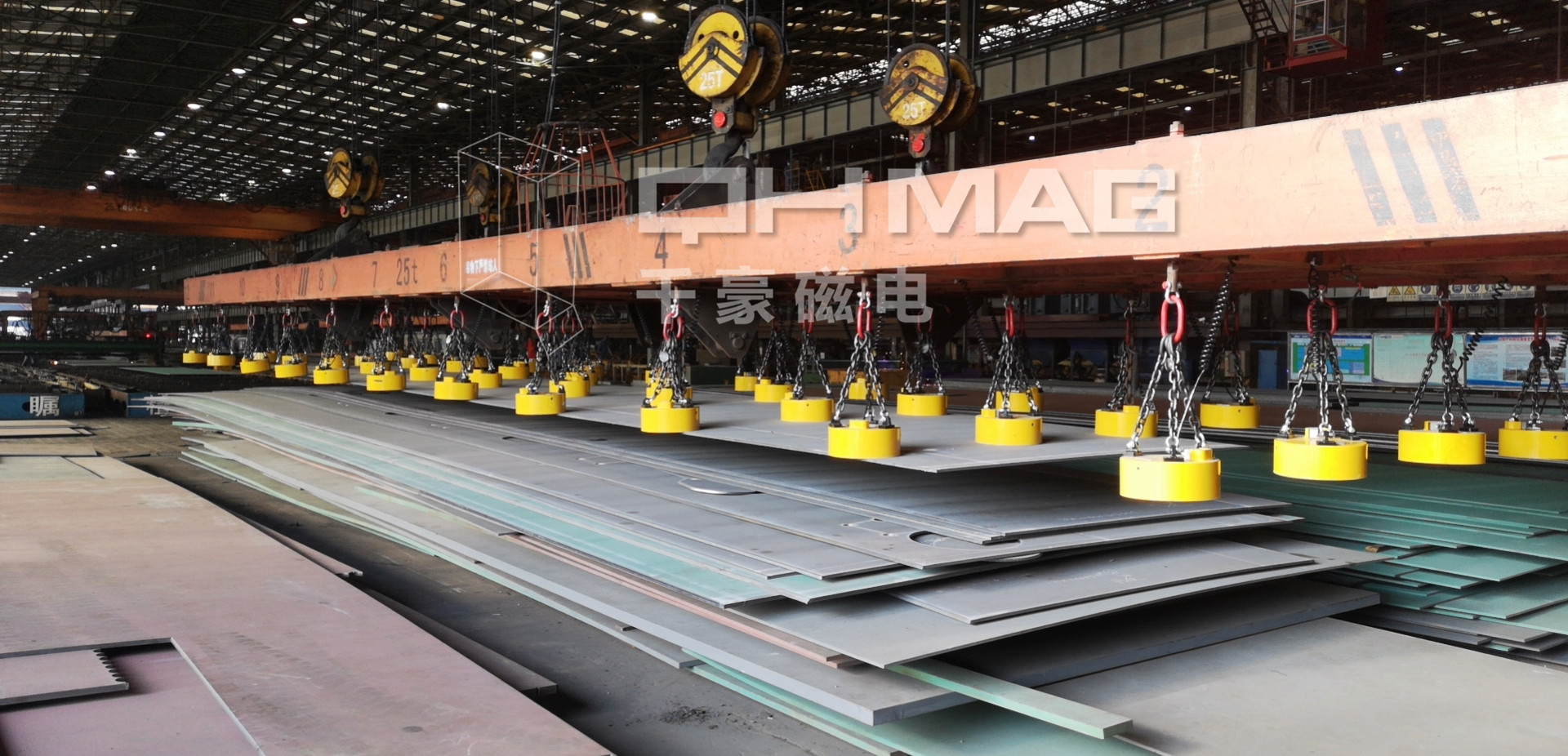 千豪磁電吊鋼板用夾具,電永磁吊具,磁力吊具