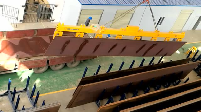 側吊鋼板起重電磁鐵吊具|千豪磁電